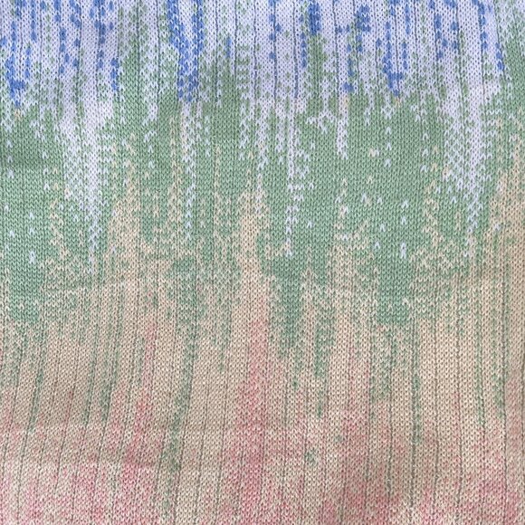 Rare Vintage Tangiers 3-D Knit Wool Rainbow Oversized Slouchy Sweater 80s 90s - Picture 5 of 8